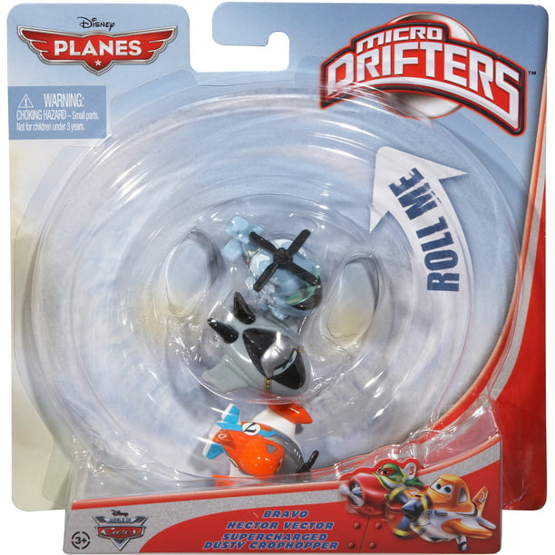 Hector Vector & Dusty Toy Set 3-Pack NEW Disney Planes Micro Drifters Bravo